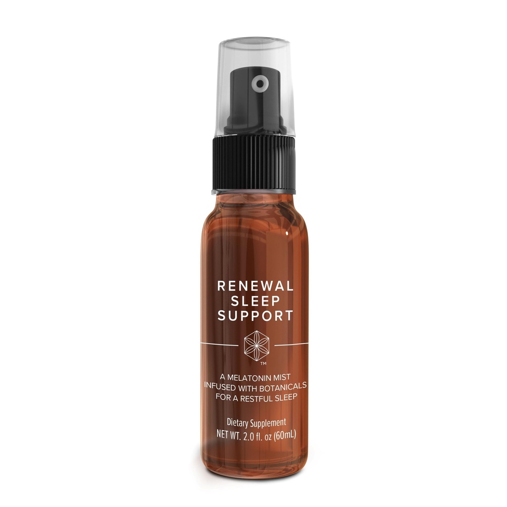 Isagenix Renewal Sleep Support™ - Fast-Acting Oral Melatonin Sleep Spray - Infused with Botanicals for Natural Sleep Cycle Realignment - Refreshing Cool Spearmint Flavor - No Artificial Ingredients