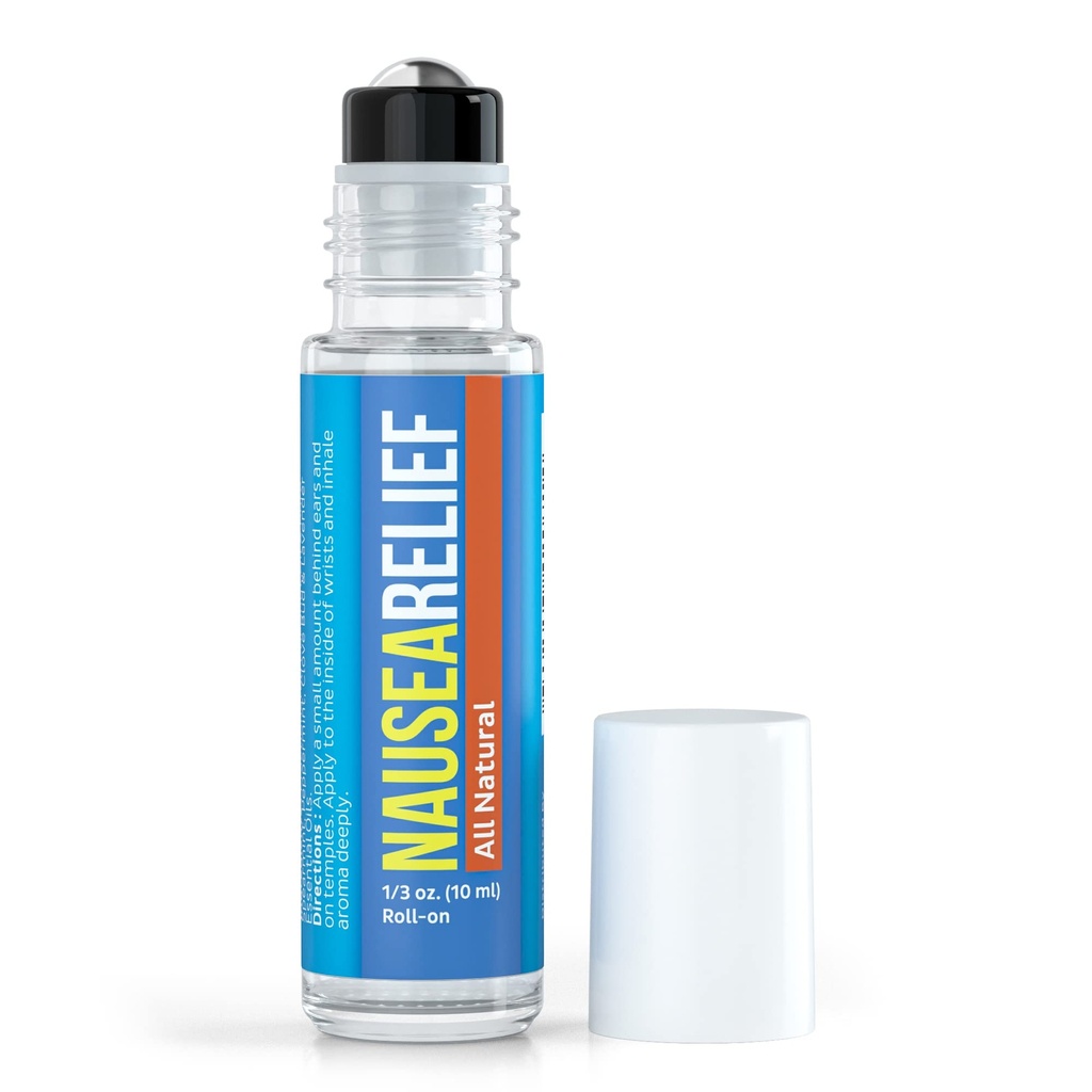 Migrastil Nausea Ease Roll-On (10ml) - Quick Aid for Queasiness from Motion Sickness, Migraines, Chemo, etc. - Cruelty-Free & Vegan. Made in The USA.
