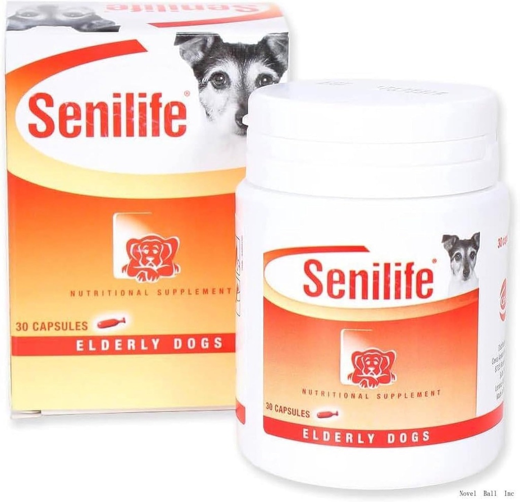 Brain Function Support Aging Pet Nutritional Supplement /D59010B Senilife Nutritional Supplement for Elderly Dogs(up to 50 lbs)- 30 / Box
