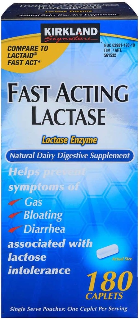 Kirkland Signature Fast Acting Lactase (3 Pack)