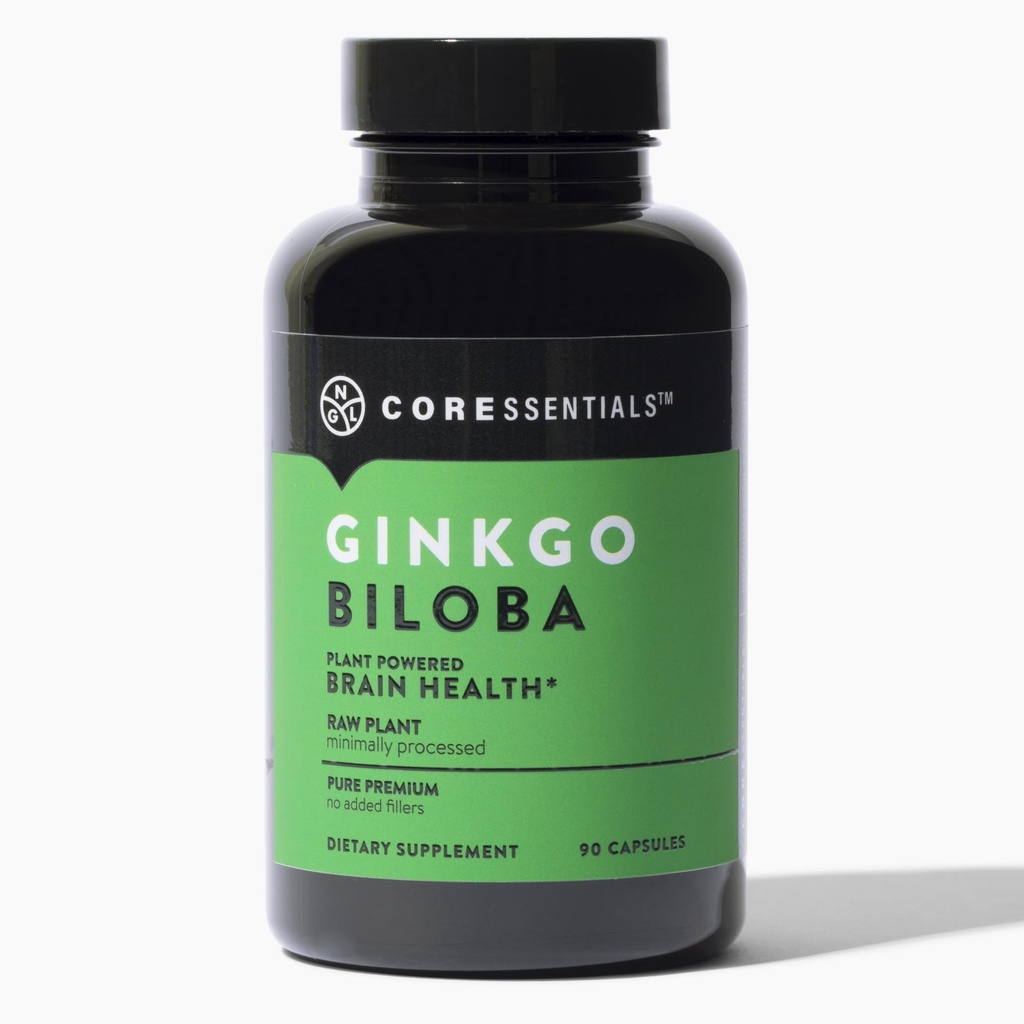 NGL Ginkgo Biloba - 90 Capsules, Plant-Powered Brain Health Supplement, Pure Premium Raw Plant Formula, Minimally Processed, No Added Fillers
