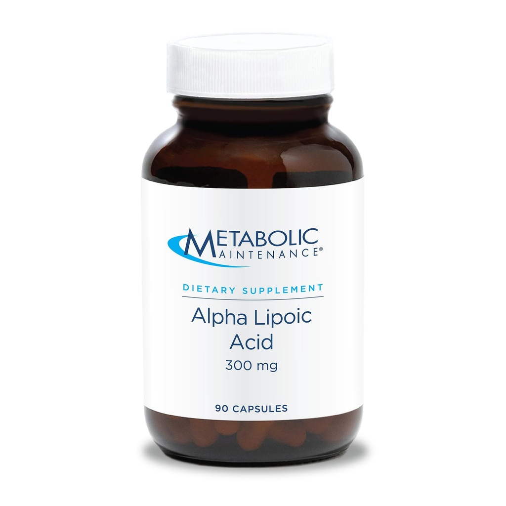 Metabolic Maintenance Alpha Lipoic Acid 300mg - ALA Supplement, Alpha-Lipoic Acid Antioxidant Support for Women and Men, Nerve Health Support, Vegan, Gluten Free - 90 Capsules