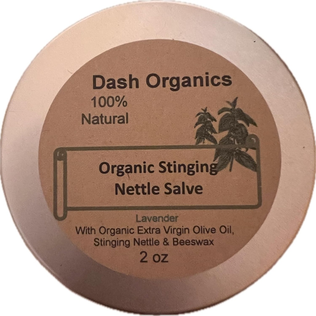 Organic Stinging Nettle Salve 2 oz | Lavender Scented | Anti-Inflammatory Joint Pain Relief with Calming Aromatherapy