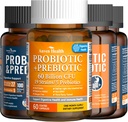 Optimal Gut Health Bundle for The Whole Family: 100 Billion Probiotics & 60 Billion Probiotics for Gut Digestive & Immune Health丨4 Pack