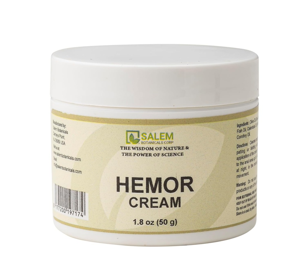 Salem Botanical Hemor Cream, 1.8 Ounce