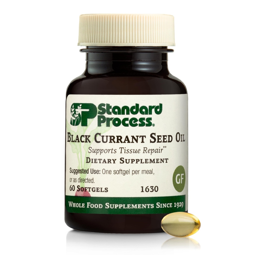 Standard Process Black Currant Seed Oil - Support Blood Flow & Health - Aids Healthy Immune System Function - Natural Tissue Care - Gluten-Free - 60 Softgels (60 Servings)