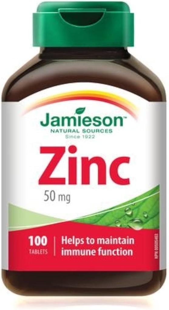Jamieson Zinc 50 mg, 100 Tablets