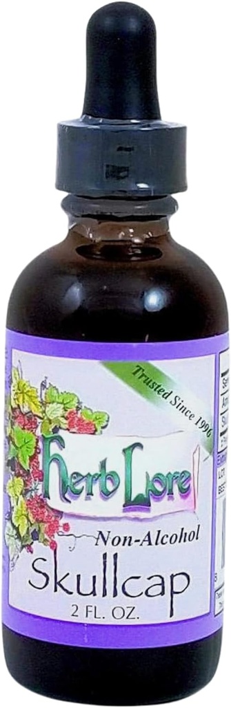Herb Lore Skullcap Tincture - Liquid Natural Herbal Sleep Aid for Adults & Kids (2 fl oz)