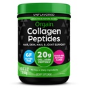 Orgain Hydrolyzed Collagen Peptides Powder For Women & Men, 20g Grass Fed Collagen, Unflavored - Hair, Skin, Nail, & Joint Support Supplement, Paleo & Keto, Non-GMO, Type I and III, 1lb