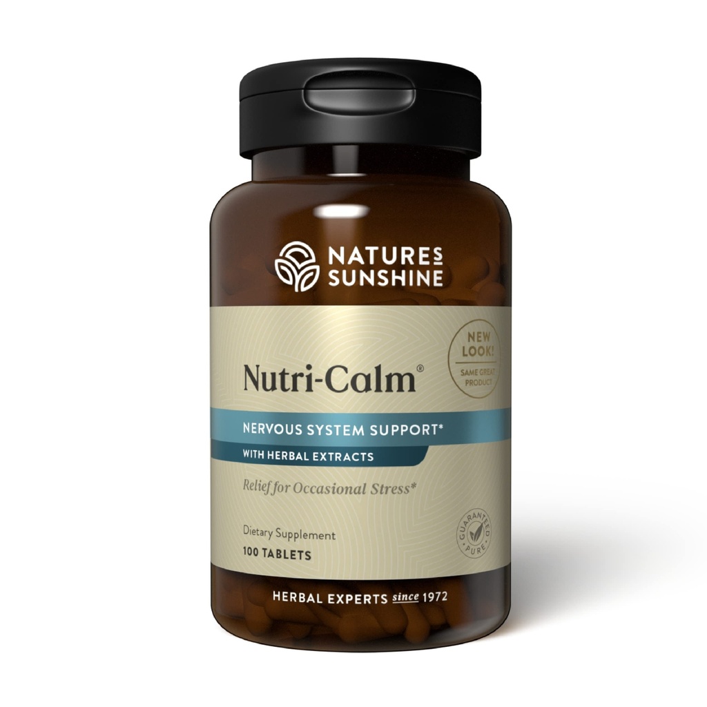 Nature's Sunshine Nutri-Calm- Herbal Stress Relief Supplement for Natural Relief, Mood Support and Boost, Nervous System Support - 100 Count