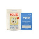 Equip Foods Prime Protein Powder Vanilla & Gold Standard Clean Coffee