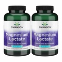 Swanson Magnesium Lactate Lactose-Free, 84 mg, 120 Capsules, 2 Pack | Lactose-Free Mineral Supplement for Muscle and Bone Health Support, Gentle on the Stomach, Non-GMO and Gluten-Free