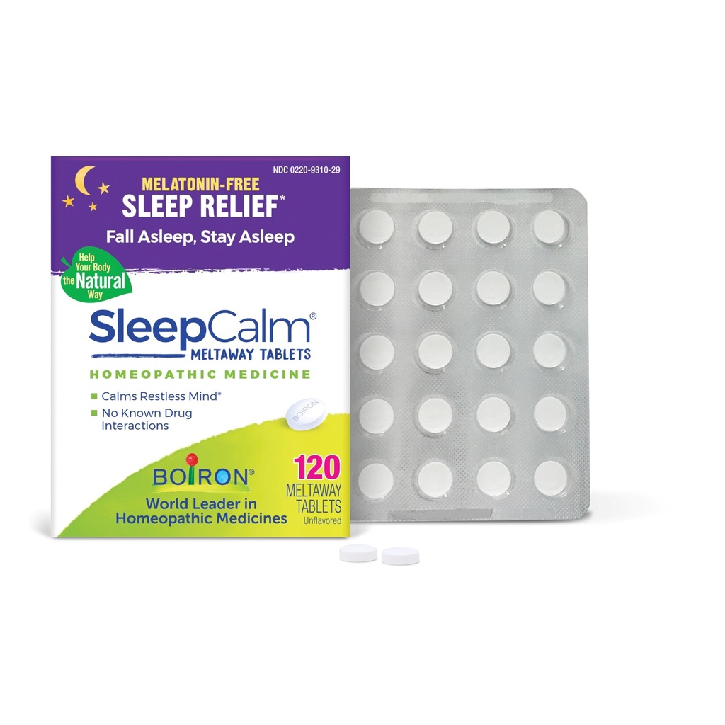 Boiron SleepCalm Tablets Sleep Aid for Deep, Relaxing, Restful Nighttime Sleep - Melatonin-Free and Non Habit-Forming - 120 Count