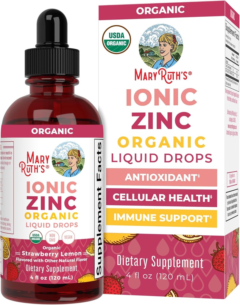 MaryRuth Organics Organic Strawberry Lemon Ionic Zinc, 4 FZ