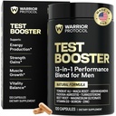 WARRIOR PROTOCOL Testosterone Booster for Men -Testosterone Supplement for Men with Ashwagandha & Tongkat Ali | Muscle Growth, Libido, Stamina & Strength Support