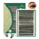 Lash Clusters 280Pcs Eyelash Clusters KEYYOU 60D D Curl 9-18MIX Clusters Lashes Thick Super Soft Wispy DIY Eyelash Extension at Home(60D-D,9-18MIX)