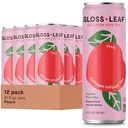 Gloss Leaf Collagen Iced Tea (Zero-Sugar, Peach): Brewed Black Tea with Collagen Peptides Protein & Vitamin C, Beauty & Anti-Aging, 12 Fl Oz, 12 Pack