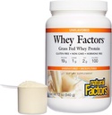 Whey Factors by Natural Factors, Grass Fed Whey Protein Concentrate, Aids Muscle Development and Immune Health, Unflavored, 12 Oz