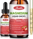 Magnesium Glycinate 500mg Supplement, Liquid Magnesium Complex Supplement with Magnesium Glycinate, Malate, Taurate, Citrate & L-Theanine for Muscles, Sleep & Stress Relief-Strawberry Flavor