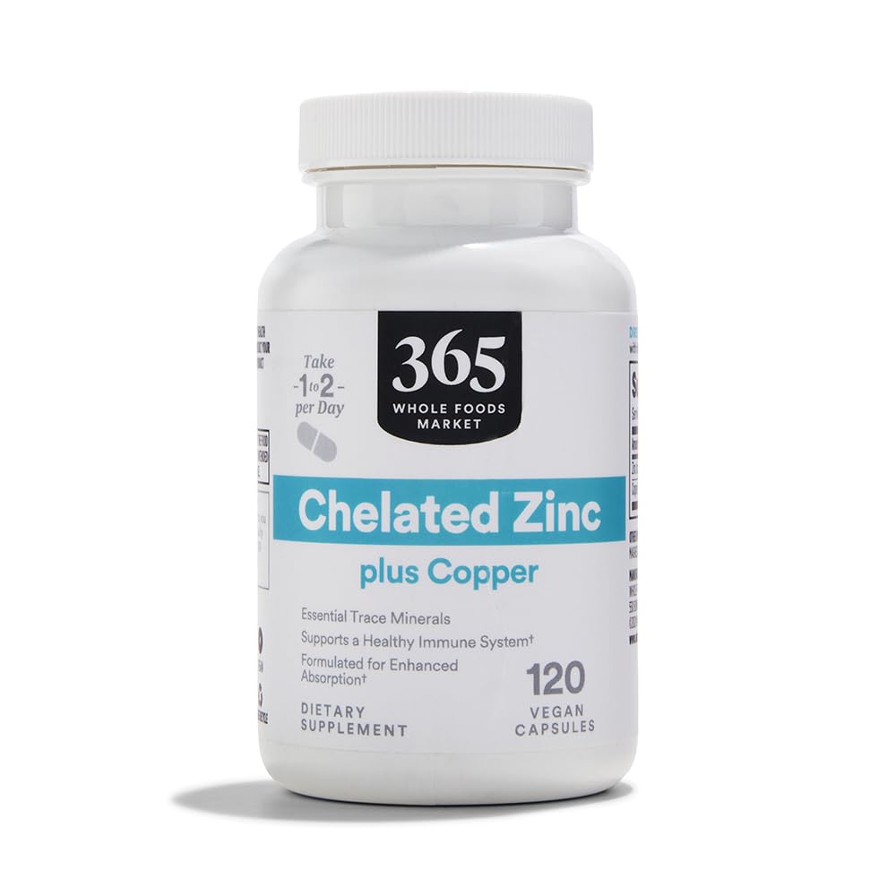 365 by Whole Foods Market, Chelated Zinc plus Copper, 120 Count
