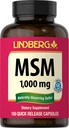 Lindberg MSM Supplement | 1000mg | 150 Powder Capsules | for Women and Men | Methylsulfonylmethane | Non-GMO, Gluten Free