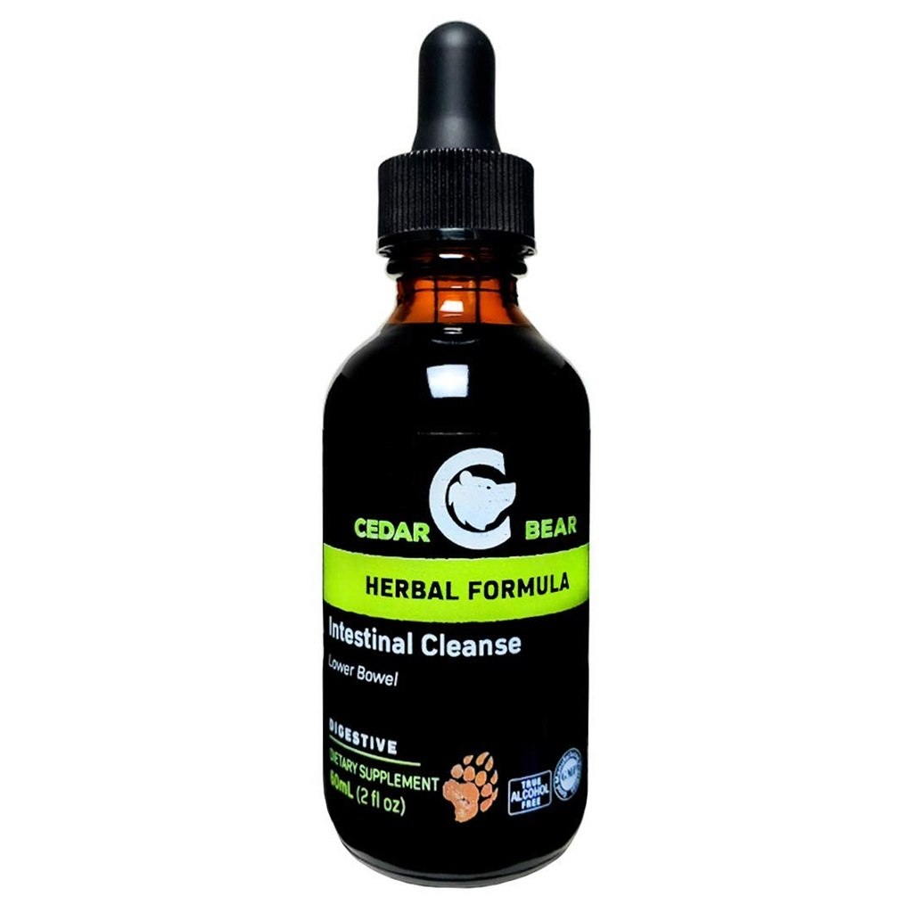 Cedar Bear Intestinal Cleanse a Liquid Herbal Supplement That Moderates The Environment of The Digestive System, Allowing Beneficial Flora to Flourish 2 Fl Oz