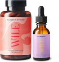 Wile Women's Stress Relief Supplement & Un-Worry Drops, 2-Pack, Mood Support for Women, (1) Bottle Herbal Supplements 60 Capsules & (1) Stress Relief Tincture, 1fl oz
