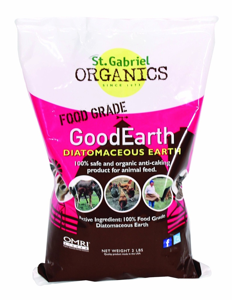 GoodEarth Diatomaceous Earth Supplement for Chicken and Farm Animals,NET WT 2 LBS