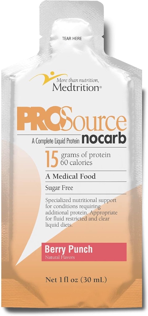 Medtrition ProSource NoCarb Berry Punch Energy Liquid Packets