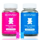 BEARVANA Top & Peach Support Combo Pack Multivitamin Gummies for Women | Includes Herbal Extracts & Essential Vitamins | Berry Flavor | 2-Pack (120 Gummies)