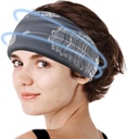 Crimmy Migraine Headache Relief Cap, Cooling Gel Headband Neck Wrap Hat Mask, Soothing Ice Pack Head Face Cold Compress for Tension Stress & Hangover