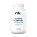 Vital Nutrients Betaine HCL Pepsin with Gentian Root Extract - Digestive Enzyme Formula to Support Protein Digestion and Nutrient Absorption* - Gluten, Dairy, Soy Free - 225 Capsules