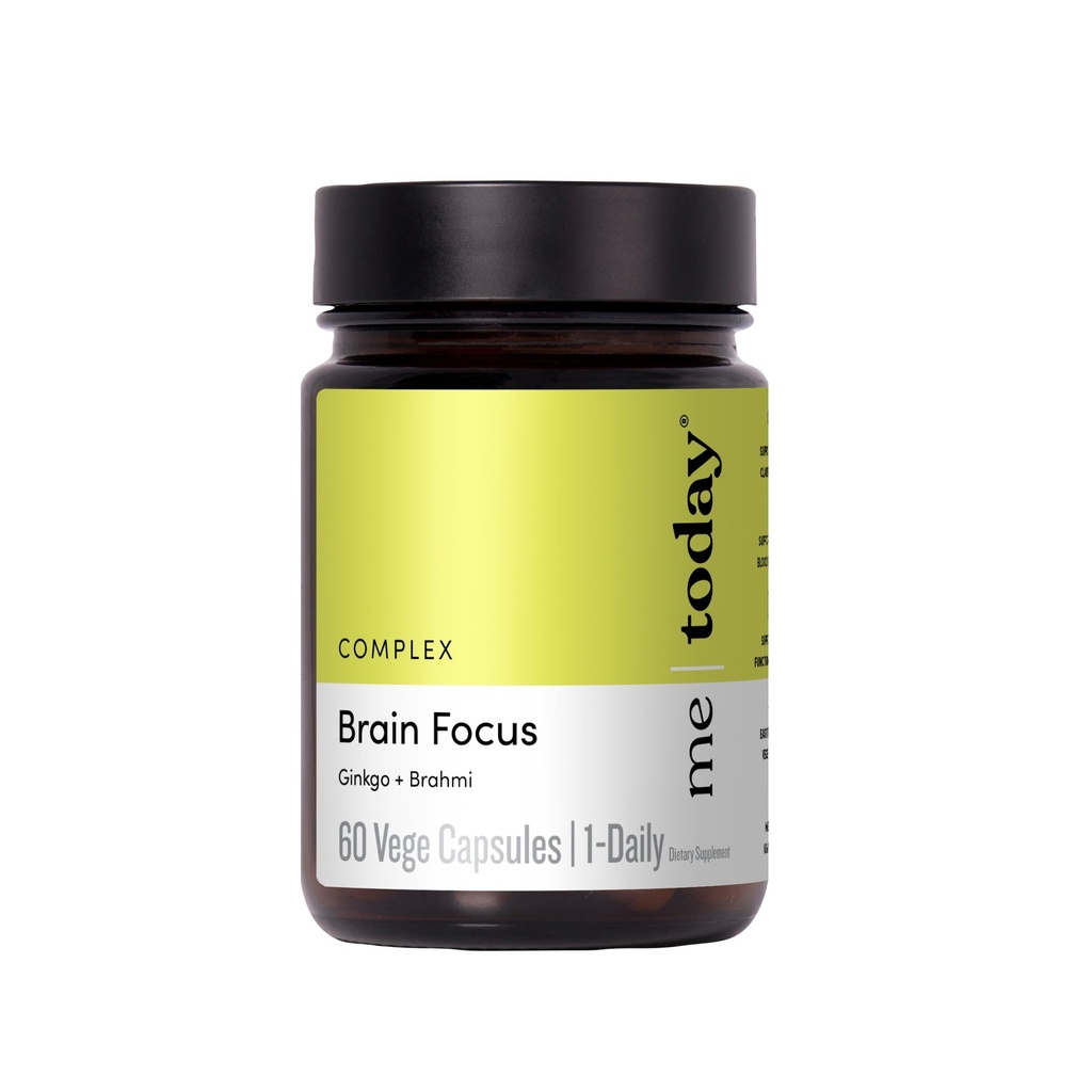 me today Brain Supplements for Memory and Focus in Adults – Vegan Friendly Capsules with Ginkgo & Brahmi for Mental Clarity, Memory Boost, and Cognitive Support, 60 Servings