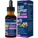 Valerian Sleep Support Drops - Gotas de Pasiflora y Valeriana | Lavanda para Dormir Profundamente rapido | Passion Flower & Lavender Extract Liquid Tincture, for Fast and Sound Sleep. 2oz