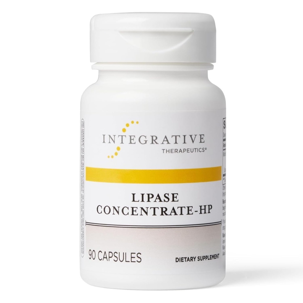 Integrative Therapeutics Lipase Concentrate-HP - Digestive Enzyme Supplement for the Digestion of Fats* - Nutrient Absorption & GI Tract Health Support* - Dairy-Free & Vegan - 90 Count (45 Servings)