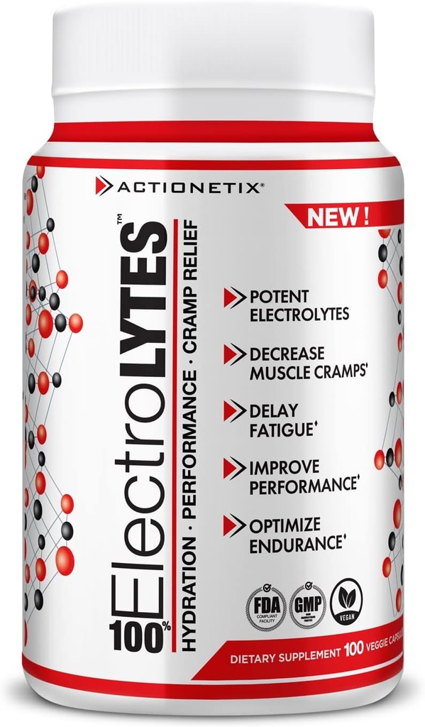 Electrolytes (100 caps) - Hydration Tablets - Electrolyte Replacement Pills for Quick & Lasting Rehydration – Stimulant Free Electrolyte Capsules, Salt Capsules, Salt Tabs, Hydration Pills