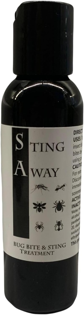 Bug Bite and Sting Treatment : Pain + Itch Relief, 2 Ounce (Pack of 1), Black