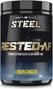 Steel Supplements Rested-AF I Deep Sleep Aid and Muscle Recovery Powder with GABA & Valerian Root Extract | Stress Relief and Cognitive Support | 30 Servings (Lemon Ginger)