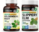 BIO KRAUTER Goldenseal 100 Capsules & Slippery Elm 60 Gummies