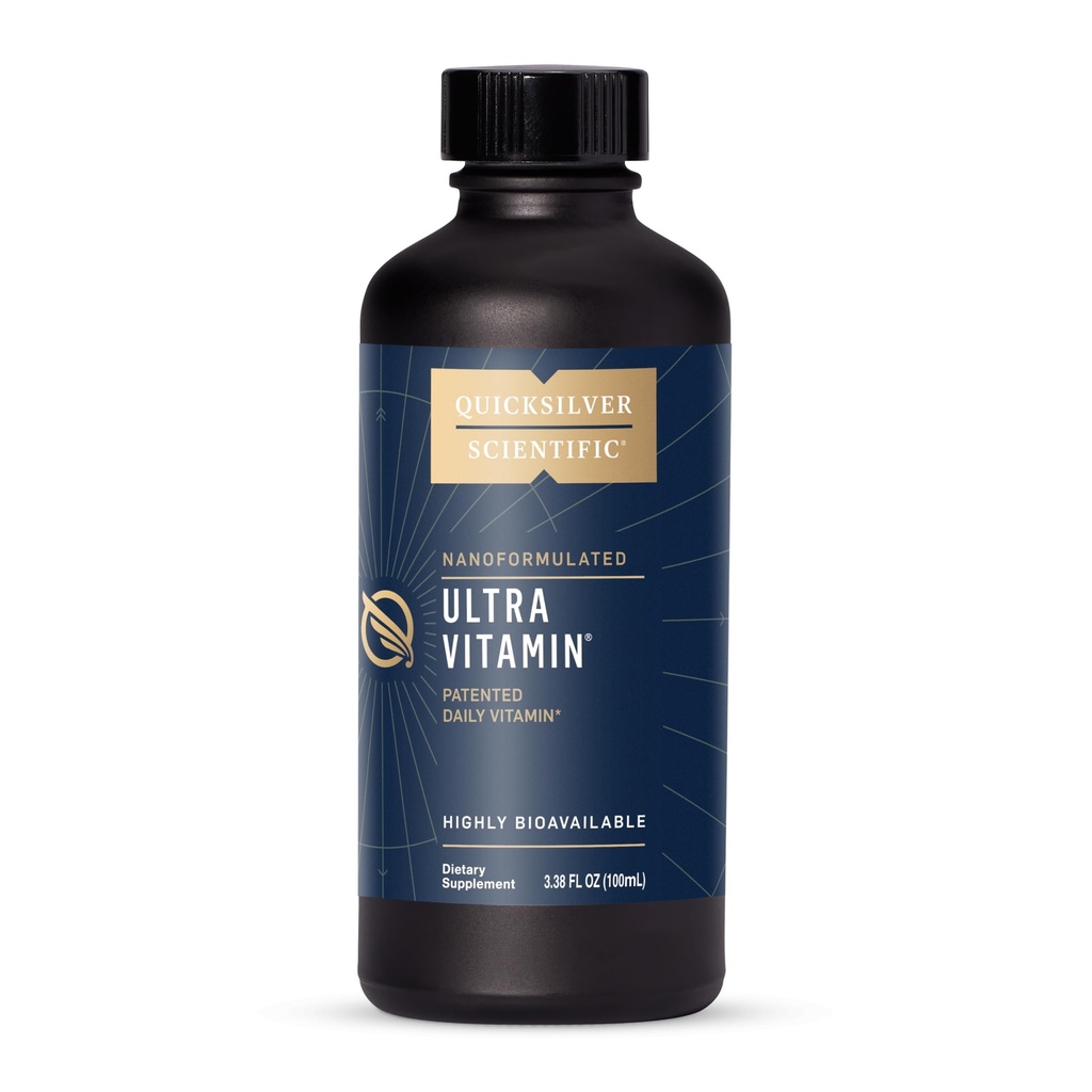 Quicksilver Scientific Liposomal Ultra Vitamin - Liquid Multivitamin & Antioxidant Supplement for Energy, Liver Health & Brain Support - Bioactive B Complex, Vitamin C, D, E & K (100ml)