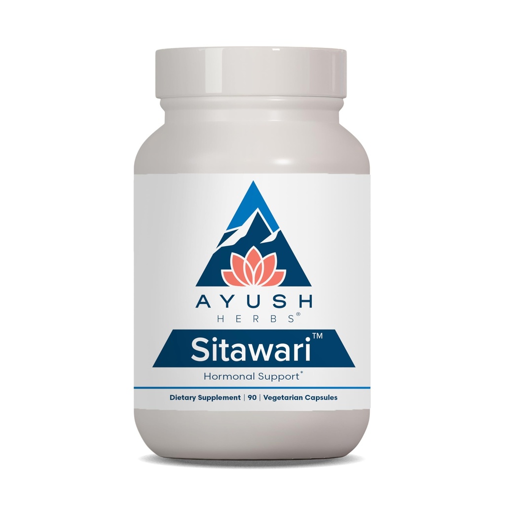 Ayush Herbs Sitawari - Shatavari Capsules for Women, Shatavari Root Supplement, Hormone Balance for Women, Natural Female Reproductive Support - 90 Servings