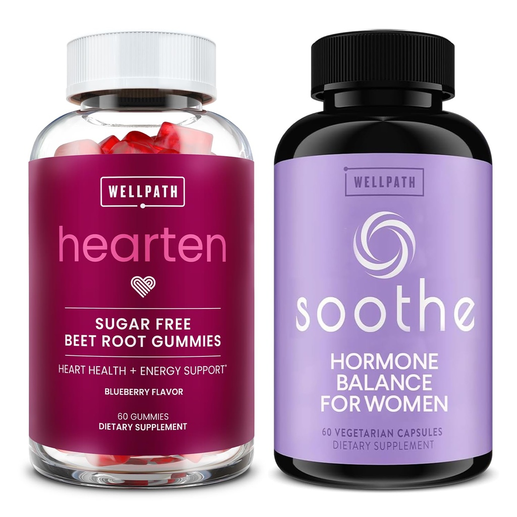 WellPath Beet Root Gummies (Sugar Free) 1500 mg – Blueberry Flavor for Blood Pressure Support and Soothe Hormone Balance for Women + Cortisol Manager, 60 Ct