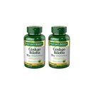 Nature's Bounty Ginkgo Biloba 60mg Capsules, 200 Count (Pack of 2)