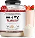 3-in-1 Whey Protein Powder Unflavored 5lb – 30g of Grass-Fed Protein from Whey Hydrolysate, Isolate and Concentrate per serving – Non-GMO, Soy-Free, Sugar-Free – 63 Servings