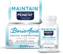 from The Makers of Monistat, Maintain Boric Acid Suppositories for Women, Fragrance-Free Inserts for Vaginal Odor Control and pH Balance Without Irritation, 30 Count
