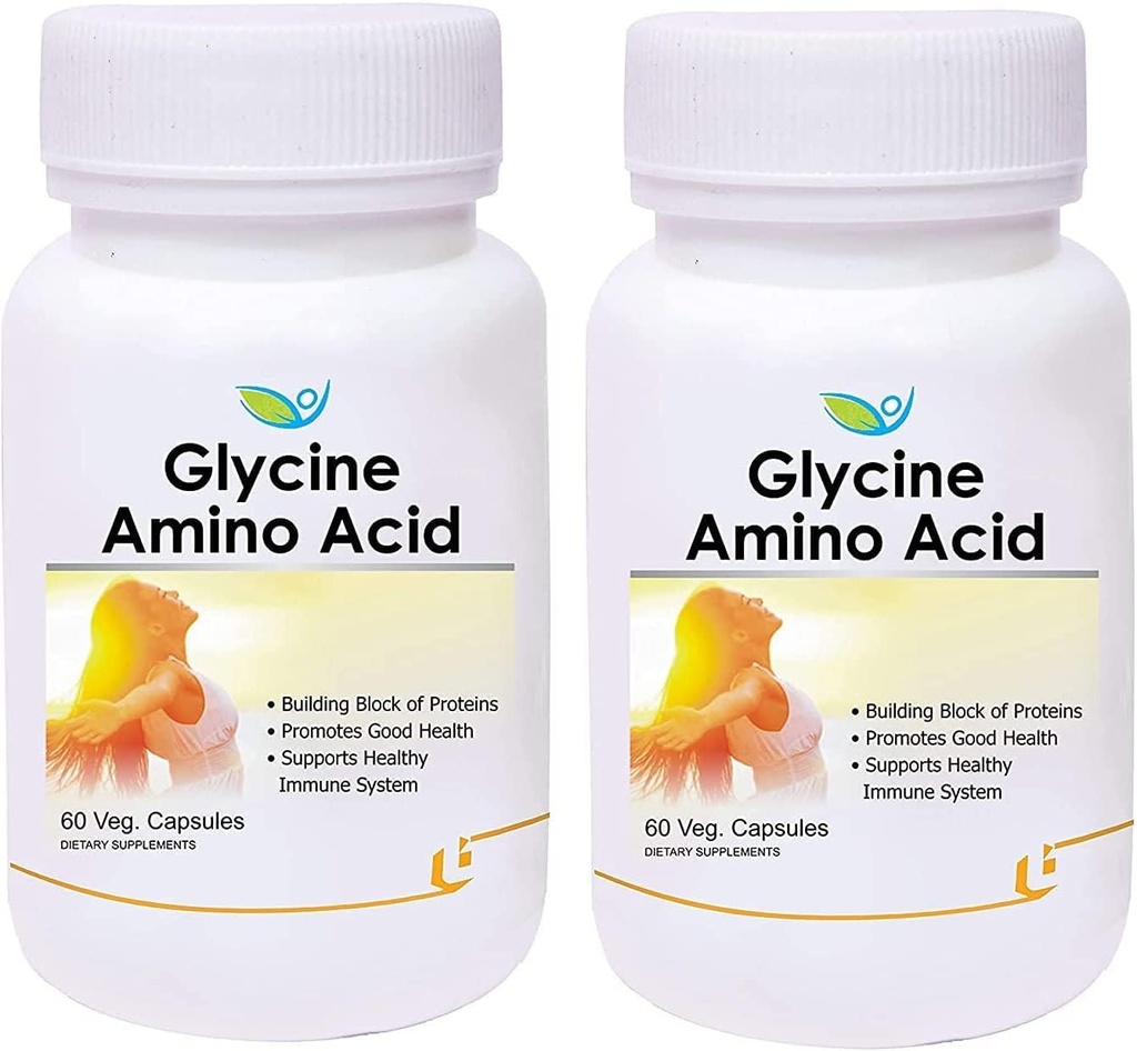 BETT Biotrex Glycine Amino Acid - 60 Veg Capsules - Pack of 2, Promotes Good Health