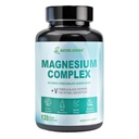 Magnesium Complex Supplement - Chelated Magnesium Glycinate, Citrate, Taurate, Malate, Oxide Capsules - High Absorption Magnesium for Sleep, Leg Cramps, Muscle Relief, 400mg, 120 Veggie Capsules