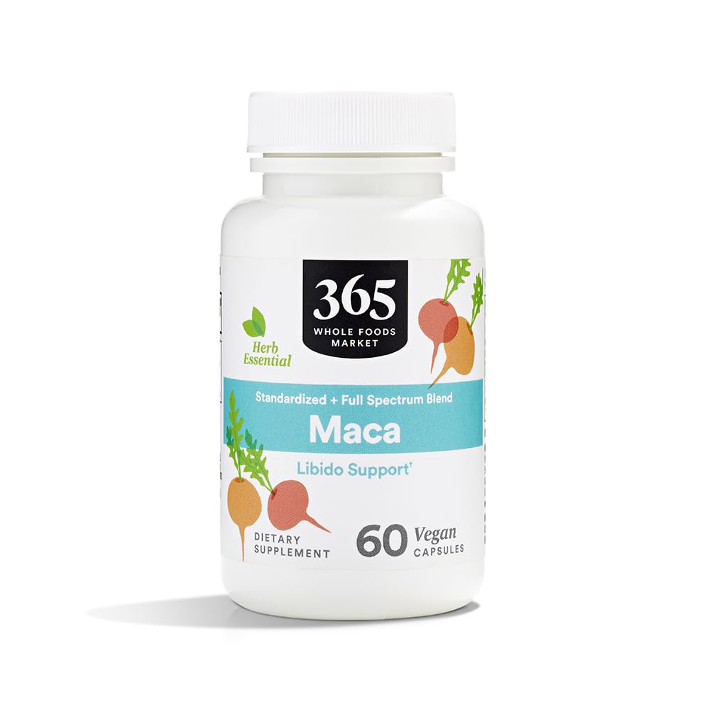 365 by Whole Foods Market, Maca Standardized + Full Spectrum Blend, Libido Support, Vegan Capsules, 60 Count