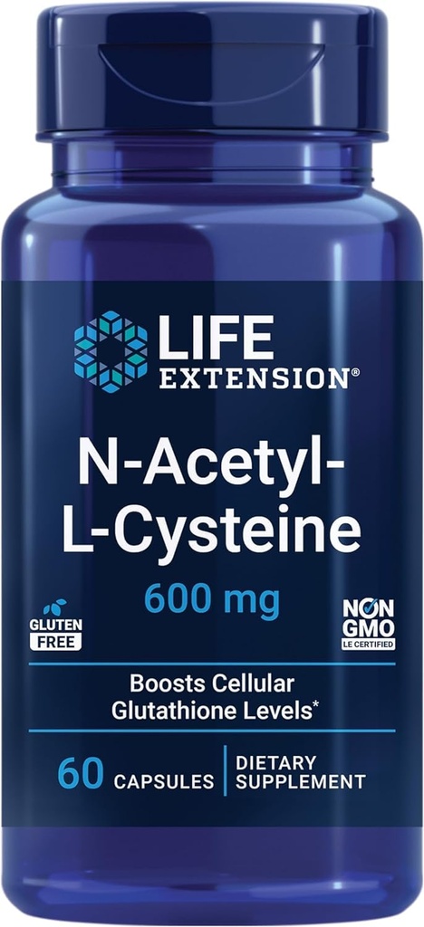 Life Extension N-Acetyl-L-Cysteine (NAC) - 60-600mg Veggie Caps