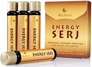 Energy SERJ with Schisandra, Eleuthero and Royal Jelly for No Caffeine Energy Boost